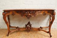 Walnut renaissance Louis XV consol 19th century