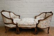 Walnut Louis XV Duchesse Brissee 19th century