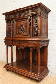 Walnut figural Renaissance credenza 19th century