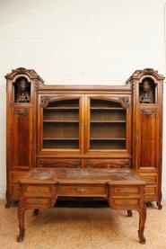 Nice Quality 2 pc. walnut Louis XV office set 19th century