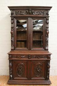 Oak hunt cabinet 19th century 19th C.