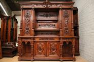 Excetional walnut monumental renaissance cabinet 19th century 