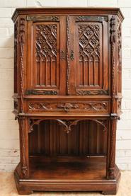 Gothic walnut credenza 19th C.