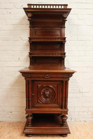 Quality walnut narrow cabinet 19th century