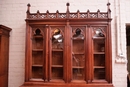 Gothic style Bookcase in Walnut, France 19th century