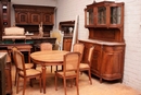 Louis XVI style Dinning set in Walnut, France 1900