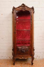 Walnut Louis XV display cabinet 19th c.