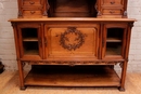 Art Nouveau style Dinning set in Walnut, France 1900