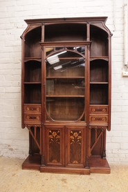 Art Nouveau Display cabinet in mahogany by KRIEGER PARIS