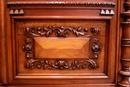 Renaissance style Bookcase in Walnut, France 19th century