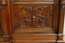 Henri II style Bookcase in Walnut, France 19th century