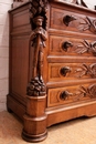 Black forest style Chest of drawers in Oak, France 19th century