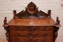 Black forest style Chest of drawers in Oak, France 19th century