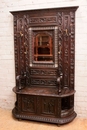 Breton style Hall bench/hall tree in Oak, France 1900