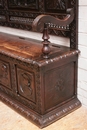 Breton style Hall bench in chestnut, France 1900