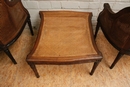 Louis XVI style long chair in Walnut, France 19th century