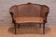 Cained louis XVI Sofa in walnut