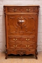 Louis XV style Secretary desk in Walnut, France 19th century