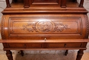 Renaissance style Desk in Walnut, France 19th century