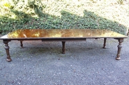 English walnut table and chairs