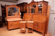 Exceptional 6 pc. Louis XVI bedroom in oak