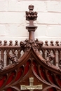 Gothic style Prayer bench in Walnut, France 19th century