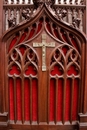 Gothic style Prayer bench in Walnut, France 19th century