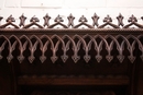 Gothic style Fire mantle in Walnut, France 19th century