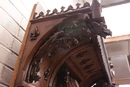 Gothic style Fire mantle in Walnut, France 19th century