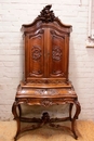 Louis XV style Secretary desk in Walnut, France 19th century