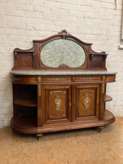 Exceptional Louis XVI cabinet in mahogany and bronze