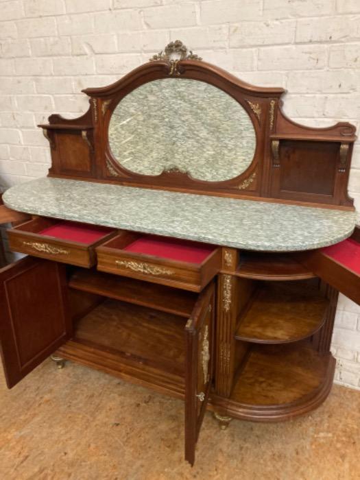 Exceptional Louis XVI cabinet in mahogany and bronze