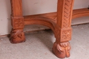 Louis XVI style Console in oak and marble, France 19th century