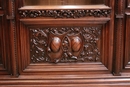 Gothic style Bookcase in Walnut, France 19th century