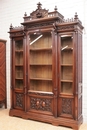 Gothic style Bookcase in Walnut, France 19th century