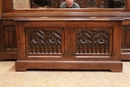 Gothic style Mirror in Walnut, France 19th century