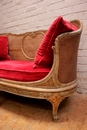 Louis XV style Sofa in paint wood, France 19th century