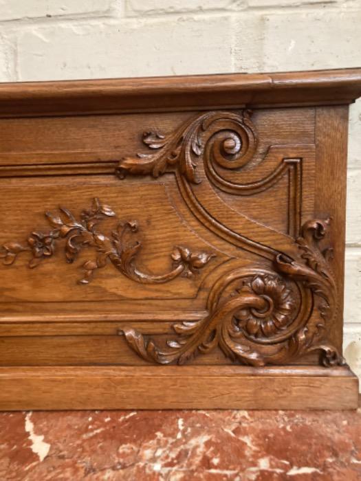 Exceptional regency style cabinet with red marble