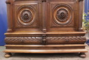 Renaissance style Armoire in Walnut, France 19th century