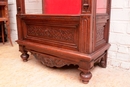 Renaissance style Display cabinet in Walnut, France 19th century