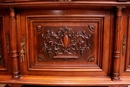 Renaissance style Display cabinet in Walnut, France 19th century