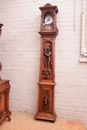 Renaissance style Grandfathers clock in Walnut, France 19th century