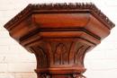 Renaissance style Pedestal in Oak, France 19th century