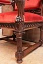 Gothic style Arm chairs in Walnut, France 19th century