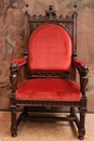 Gothic style Arm chairs in Walnut, France 19th century