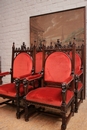 Gothic style Arm chairs in Walnut, France 19th century