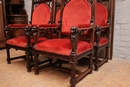 Gothic style Arm chairs in Walnut, France 19th century