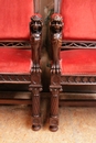 Gothic style Arm chairs in Walnut, France 19th century