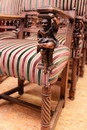 Renaissance style Arm chairs in Walnut, France 19th century