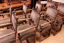 Renaissance style Arm chairs in Walnut, France 19th century